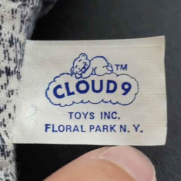 Vintage Dan Brechner Conductor White Bear Plush Bandana Overalls Cloud 9 Toys - Picture 9 of 11